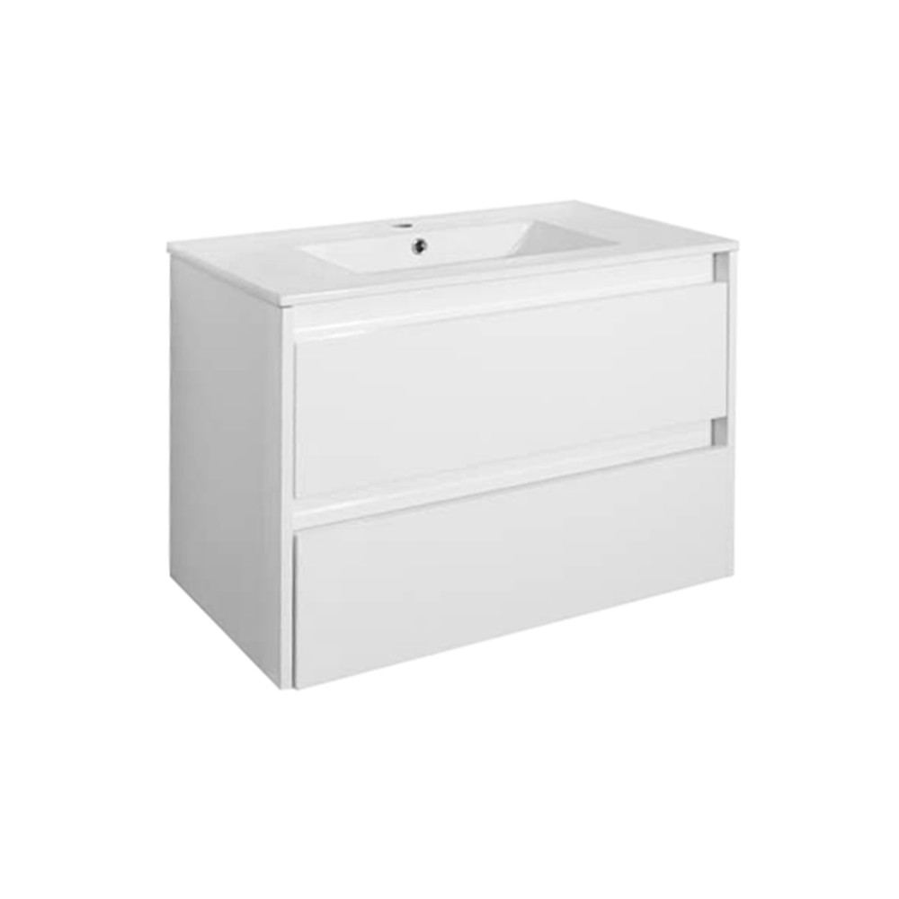 Porto 80 alsó fürdőszoba bútor mosdóval fehér színben (HX)