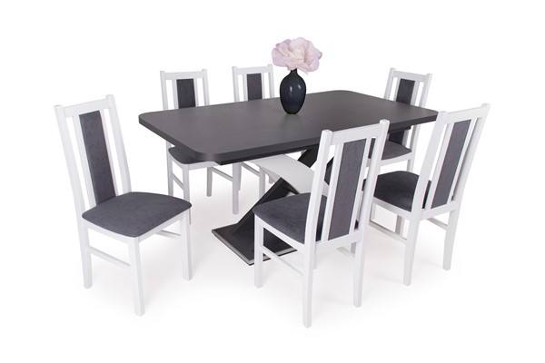 Elis asztal Félix székkel - 6 személyes étkezőgarnitúra