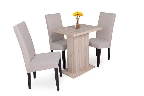 Kira asztal Berta Lux székkel - 3 személyes étkezőgarnitúra