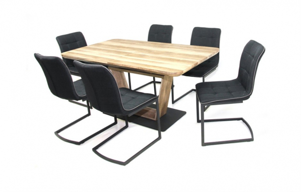 Leon asztal Aszton székkel - 6 személyes étkezőgarnitúra