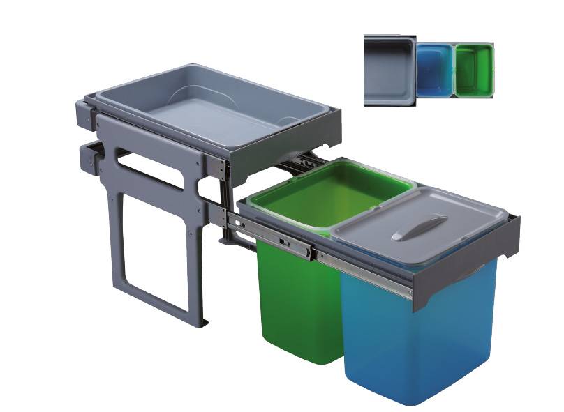 EKOTECH - Beépíthető hulladékgyűjtő TANK 40 - 2x16 liter (MK)