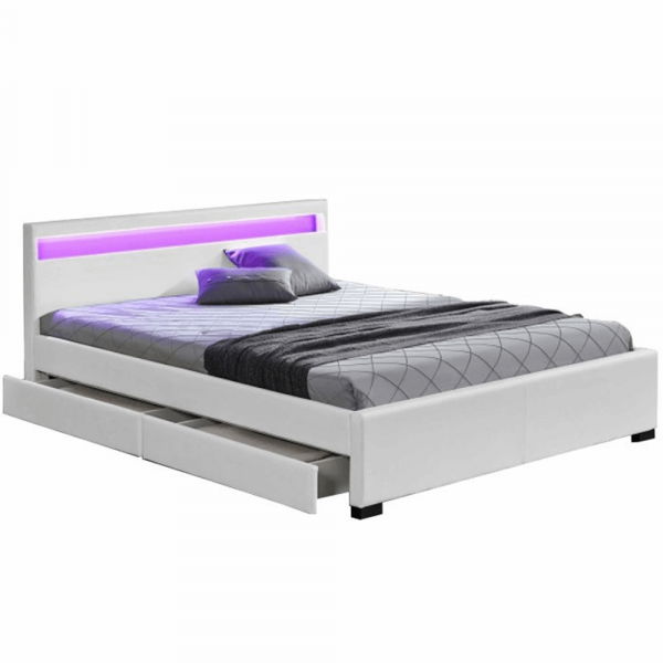 Clareta ágykeret 160 cm x 200 cm RGB Led - világítással