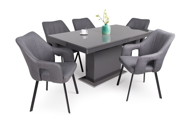 Imperial szék Magasfényű Flóra asztallal - 5 személyes étkezőgarnitúra
