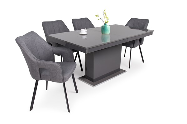 Imperial szék Magasfényű Flóra asztallal - 4 személyes étkezőgarnitúra