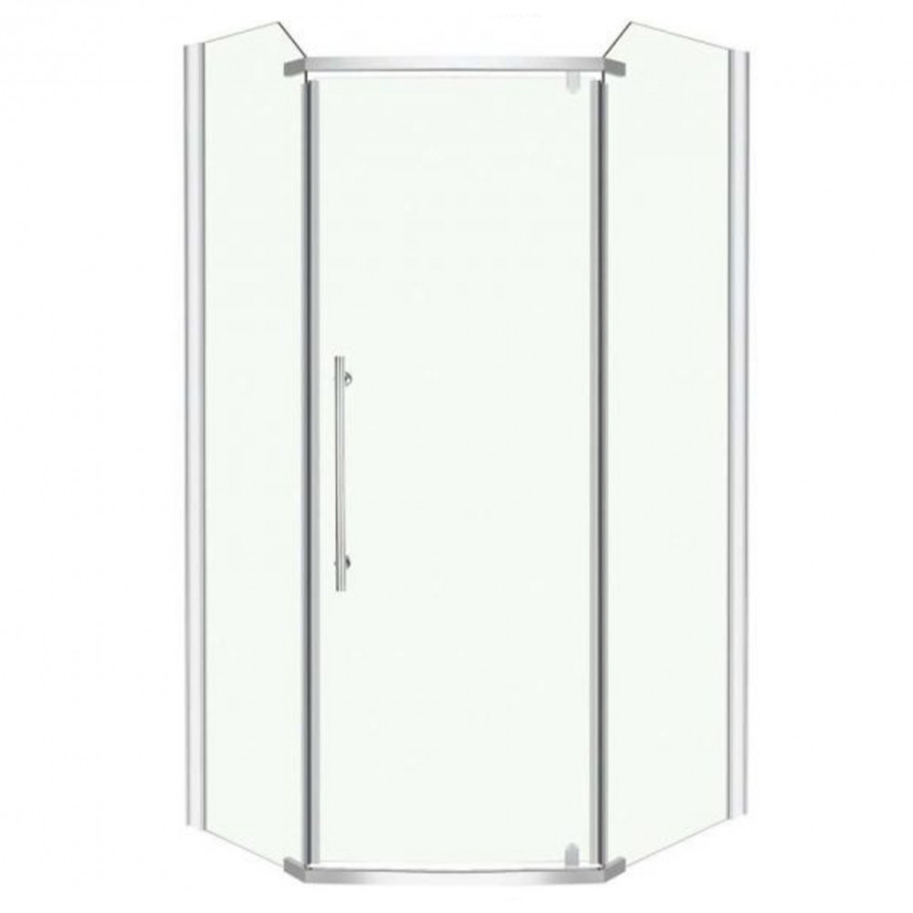 Glasgow 80x100 cm szögletes aszimmetrikus zuhanykabin zuhanytálca nélkül (HX)