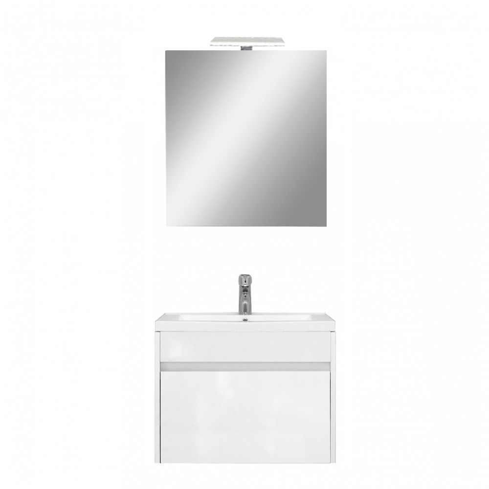 Primo Prime 60 komplett fürdőszoba bútor tükörfényes fehér színben (HX)