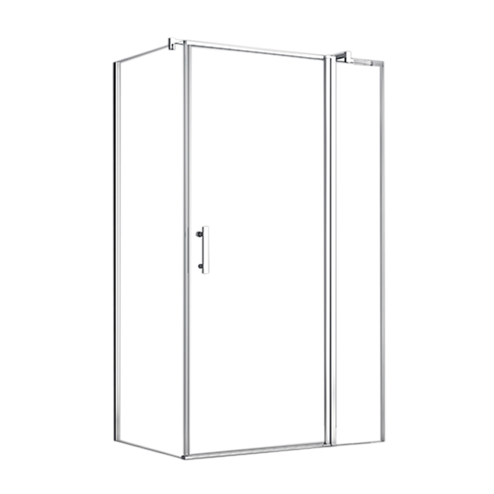 Simple 80x100 cm nyílóajtós aszimmetrikus zuhanykabin zuhanytálca nélkül (HX)