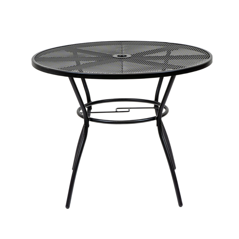 Arko fém mesh kerek kerti asztal matt fekete (HX)