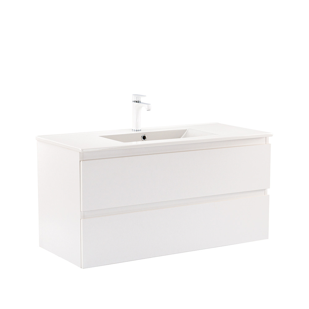 Vario Forte 100 alsó szekrény mosdóval fehér-fehér (HX)