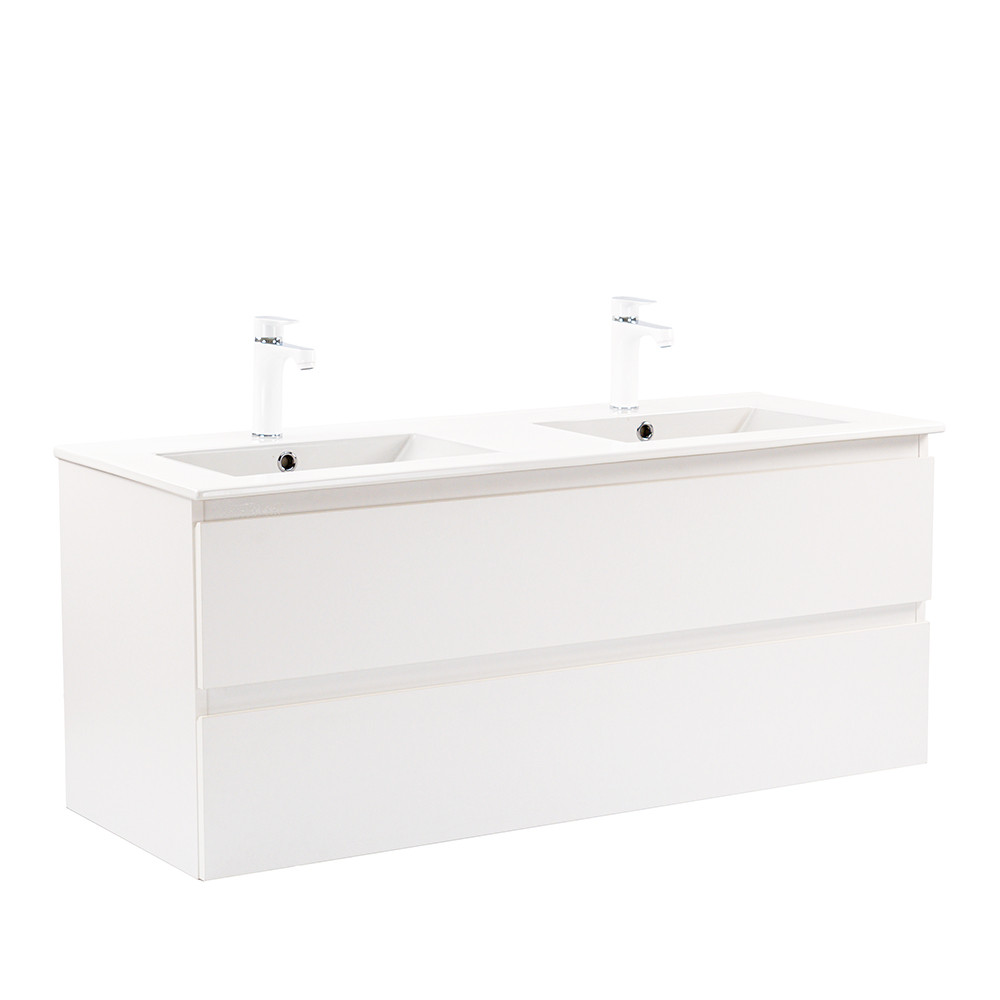 Vario Forte 120 alsó szekrény mosdóval fehér-fehér (HX)