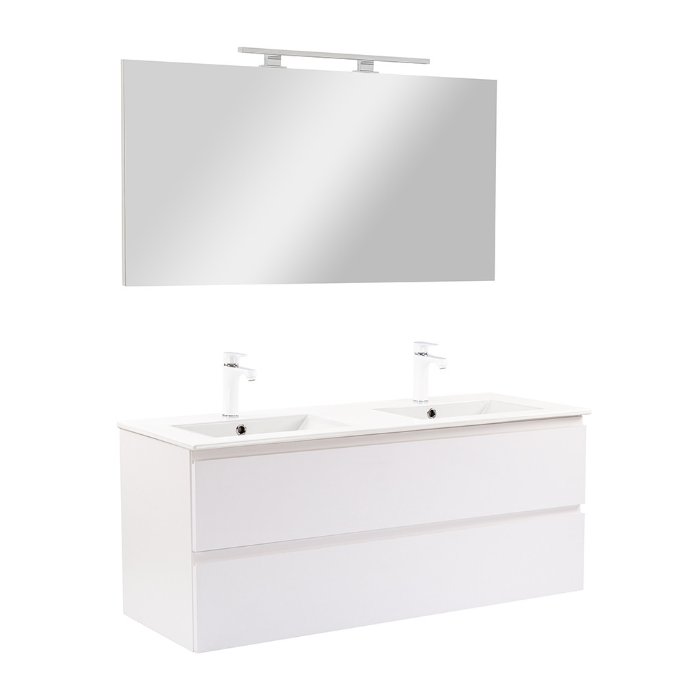 Vario Pull 120 komplett fürdőszoba bútor fehér-fehér (HX)