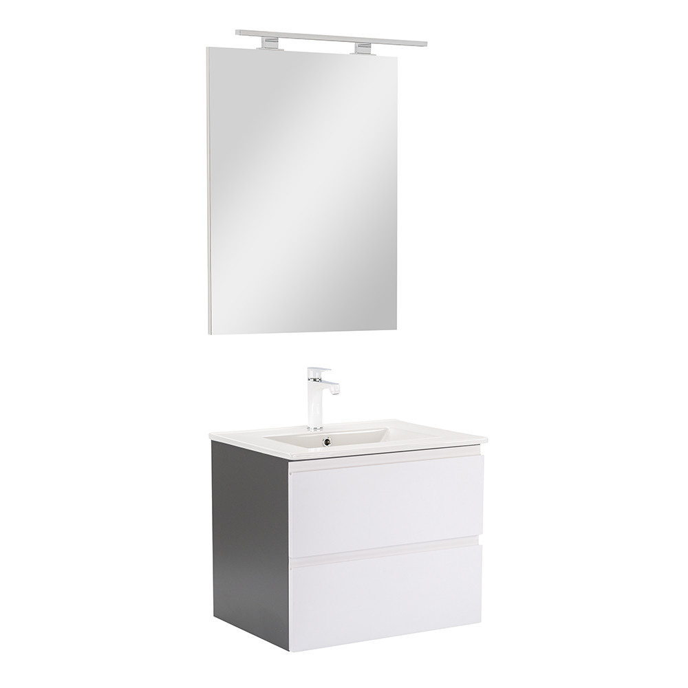 Vario Pull 60 komplett fürdőszoba bútor antracit-fehér (HX)