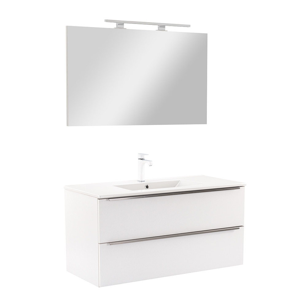 Vario Trim 100 komplett fürdőszoba bútor fehér-fehér (HX)