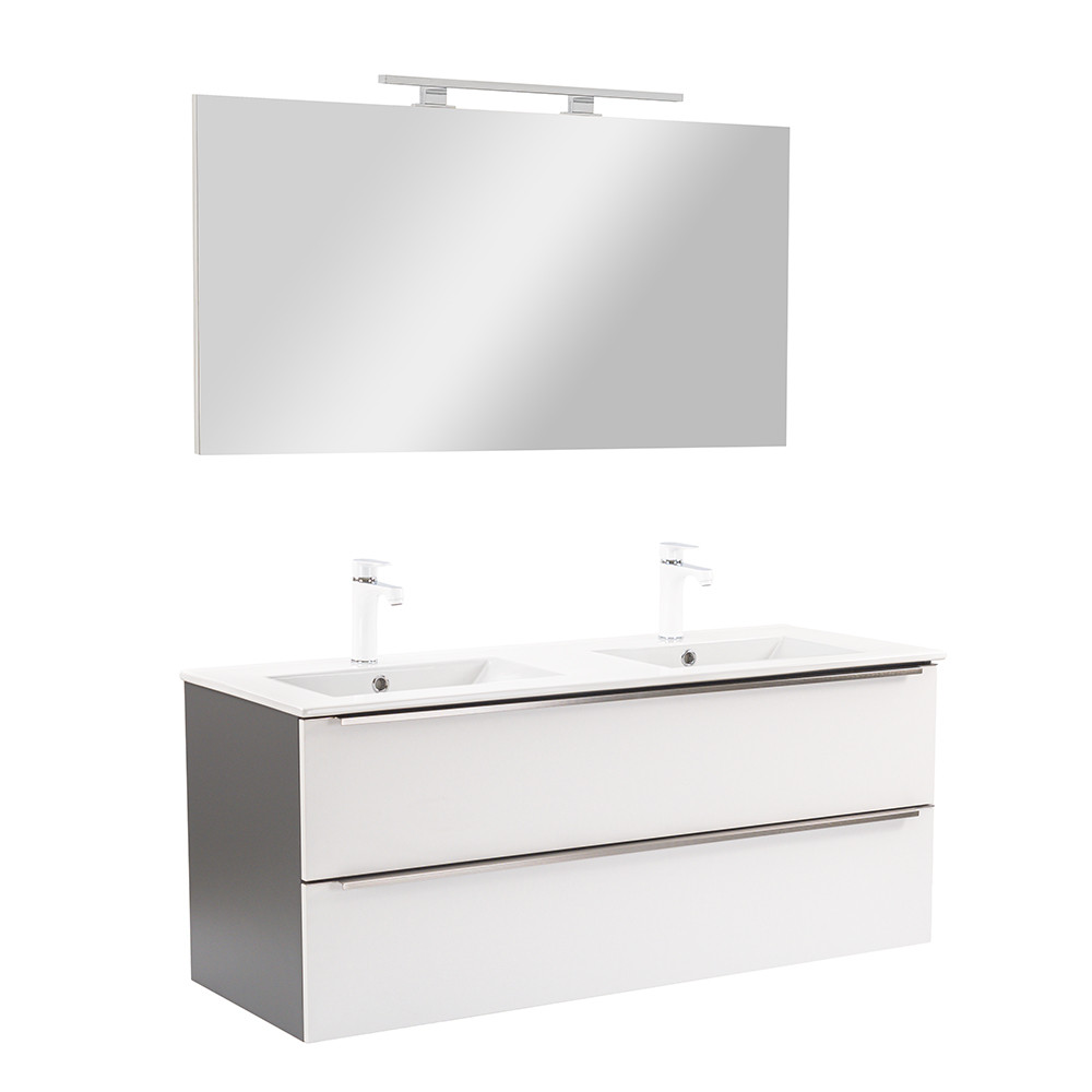 Vario Trim 120 komplett fürdőszoba bútor antracit-fehér (HX)