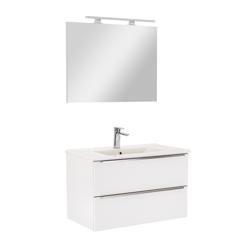 Vario Trim 80 komplett fürdőszoba bútor fehér-fehér (HX)