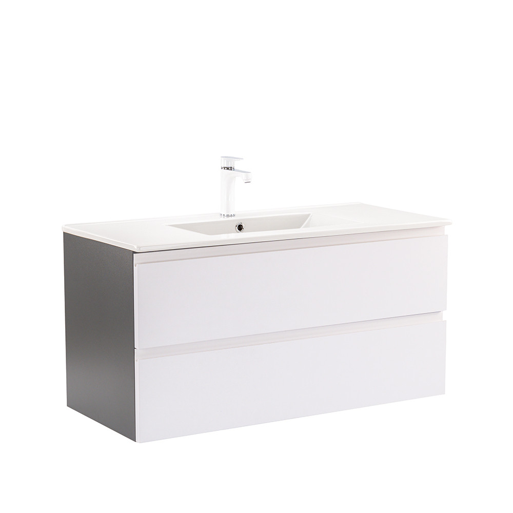 Vario Pull 100 alsó szekrény mosdóval antracit-fehér (HX)