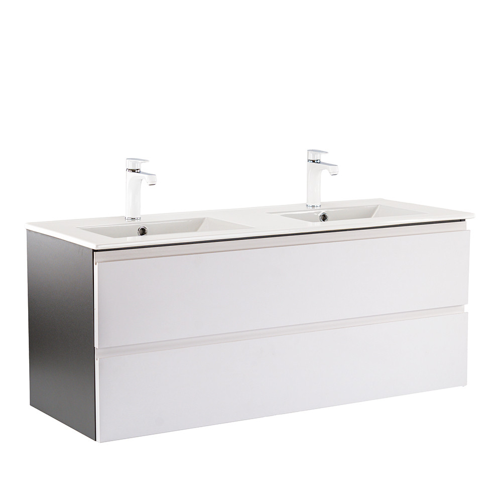 Vario Pull 120 alsó szekrény mosdóval antracit-fehér (HX)