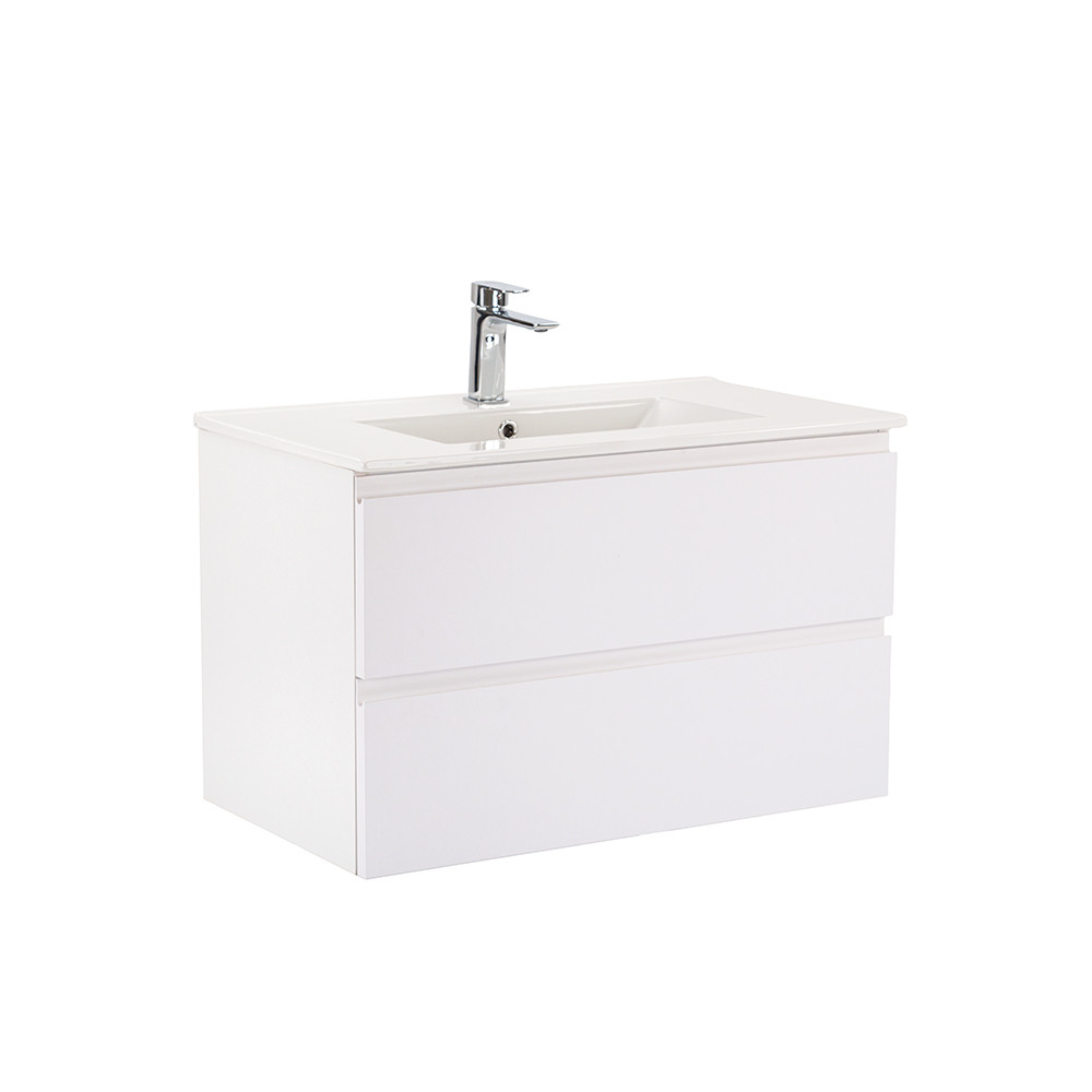 Vario Pull 80 alsó szekrény mosdóval fehér-fehér (HX)