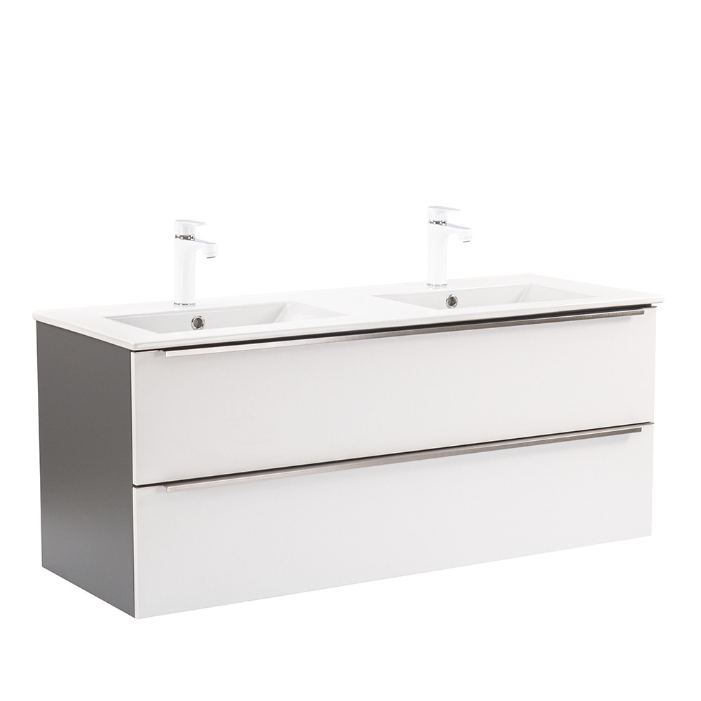 Vario Trim 120 alsó szekrény mosdóval antracit-fehér (HX)