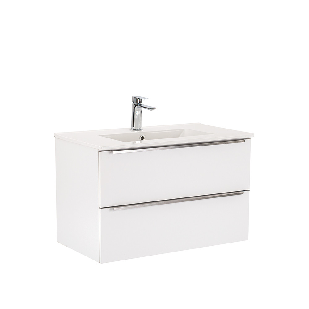 Vario Trim 80 alsó szekrény mosdóval fehér-fehér (HX)