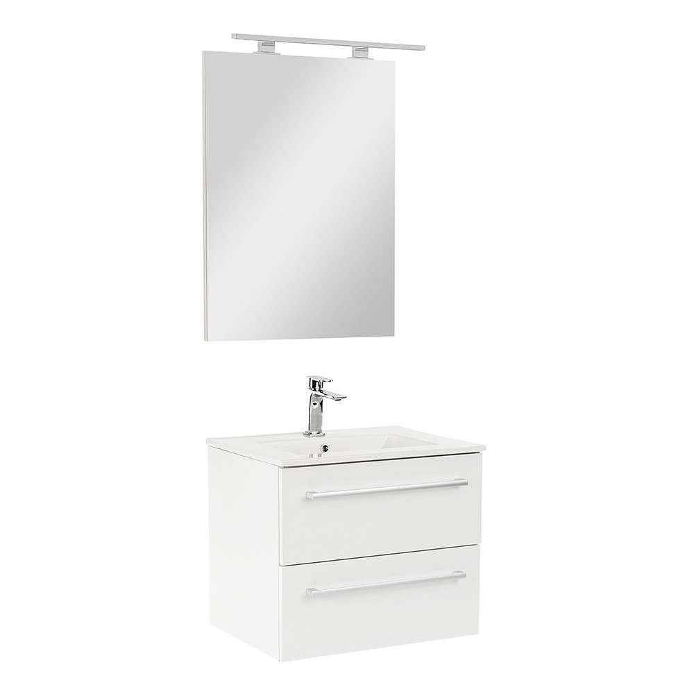 Vario Clam 60 komplett fürdőszoba bútor fehér-fehér (HX)