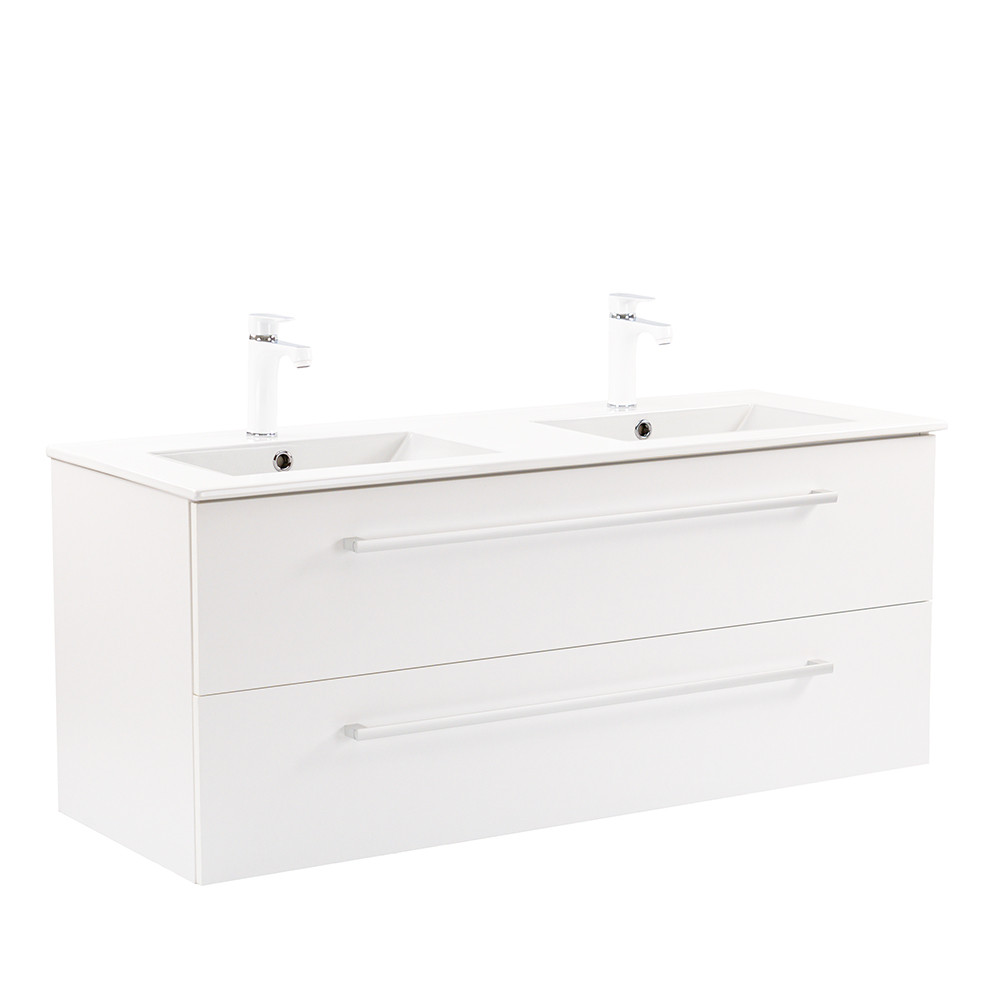 Vario Clam 120 alsó szekrény mosdóval fehér-fehér (HX)