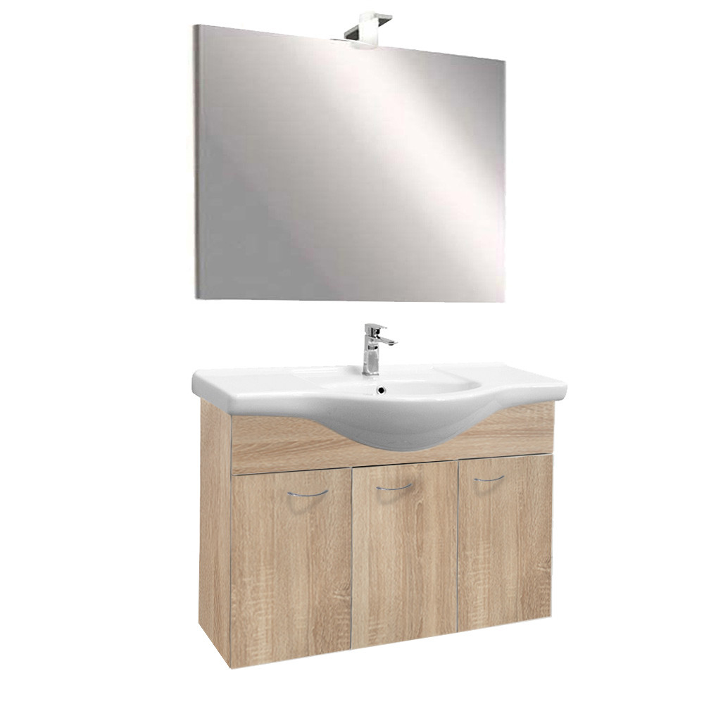 Zeus 105 komplett fürdőszoba bútor Sonoma tölgy (HX)