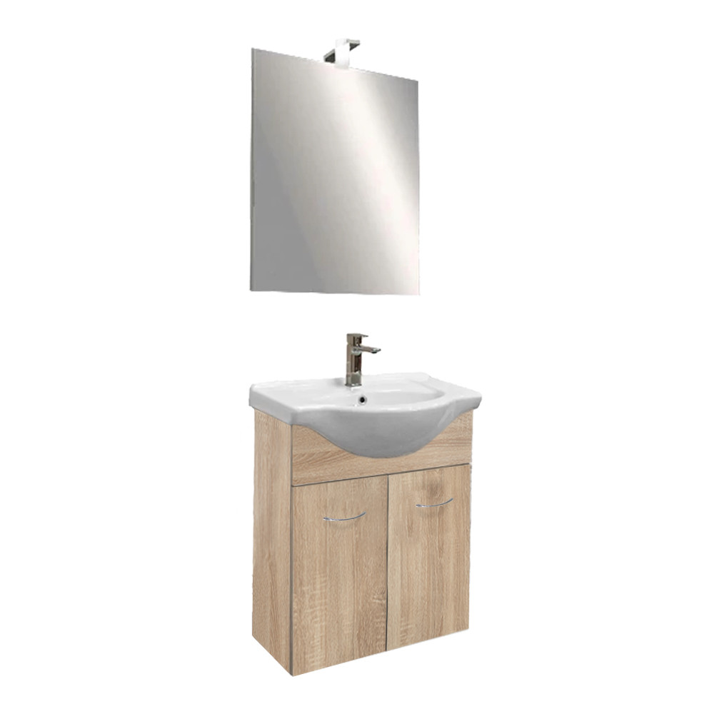Zeus 55 komplett fürdőszoba bútor Sonoma tölgy (HX)