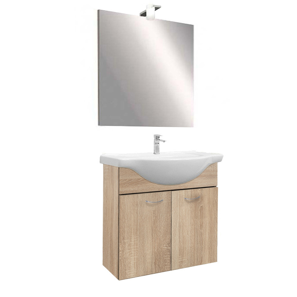 Zeus 75 komplett fürdőszoba bútor Sonoma tölgy (HX)