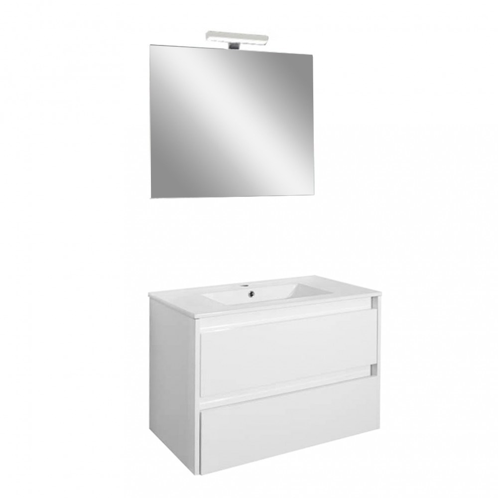 Porto Prime 80 komplett fürdőszoba bútor fehér színben (HX)