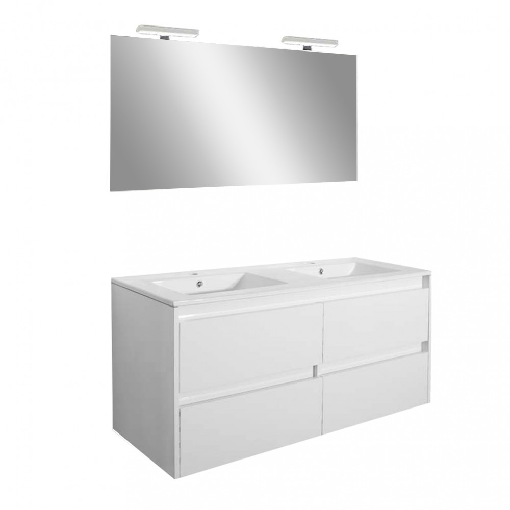Porto Prime 120 komplett fürdőszoba bútor fehér színben (HX)