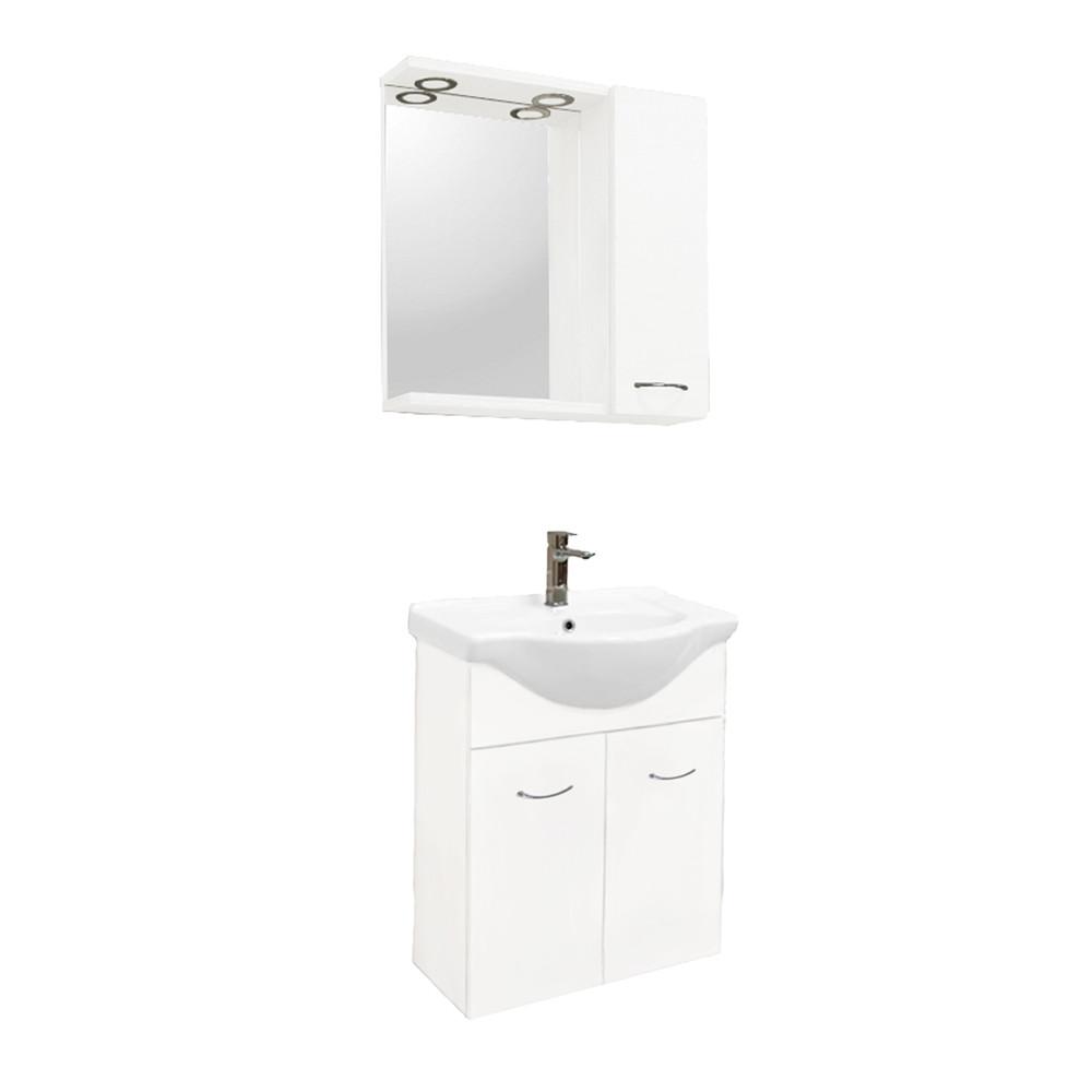 Ruze 55 komplett fürdőszoba bútor fehér (HX)