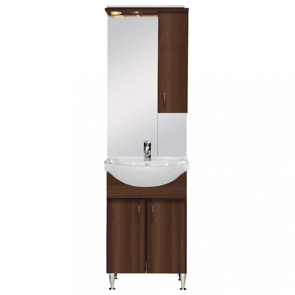 Bianca Plus 55 komplett fürdőszobabútor, aida dió színben, jobbos nyitási irány (HX)
