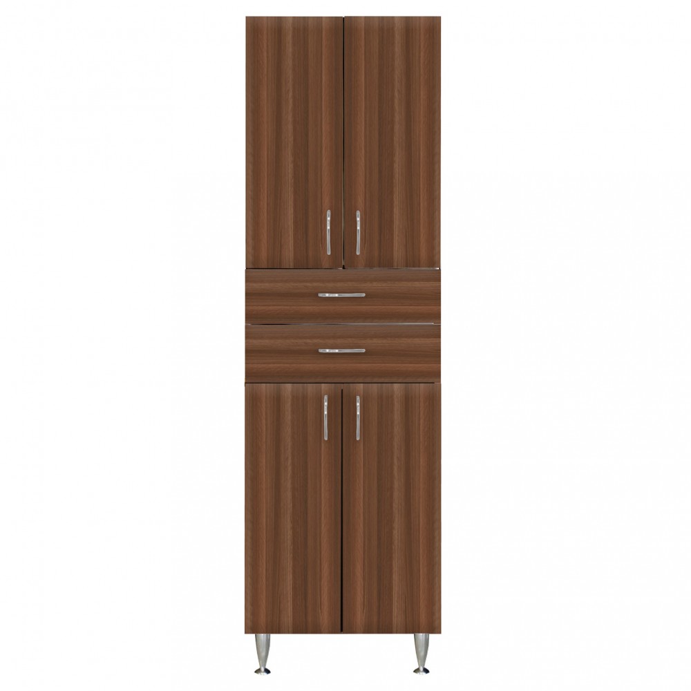 Bianca Plus 60 magas szekrény 4 ajtóval, 2 fiókkal, aida dió színben (HX)