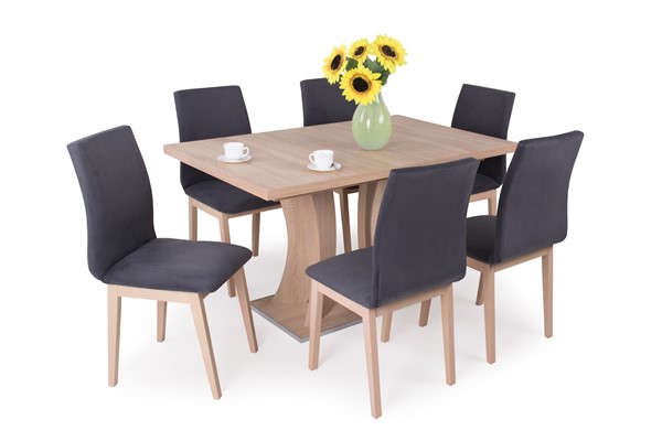 Lotti szék Bella asztallal - 6 személyes étkezőgarnitúra