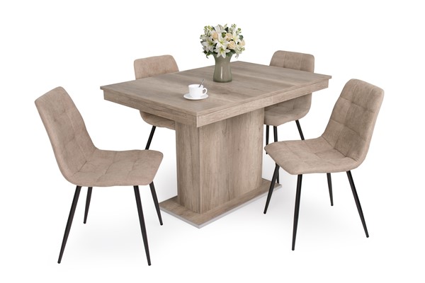 Kamil szék Kis Flóra asztallal - 4 személyes étkezőgarnitúra