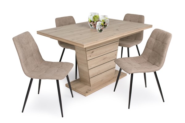 Kamil szék Fanni asztallal - 4 személyes étkezőgarnitúra