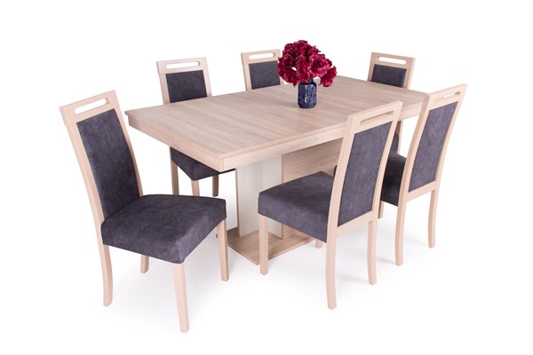 Jázmin szék Debora asztallal - 6 személyes étkezőgarnitúra