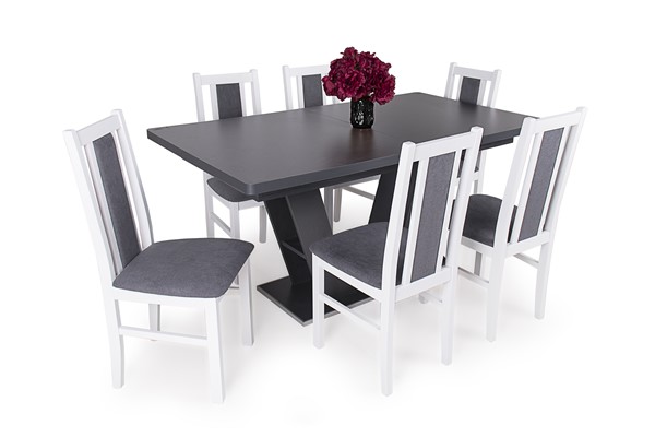 Prága asztal Félix székkel - 6 személyes étkezőgarnitúra