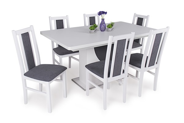 Alíz asztal Félix székkel - 6 személyes étkezőgarnitúra