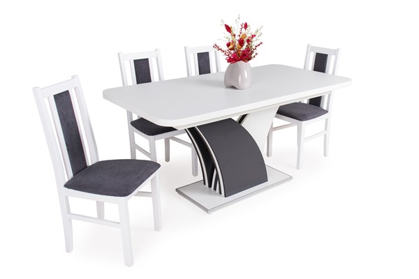 Enzo asztal Félix székkel - 4 személyes étkezőgarnitúra