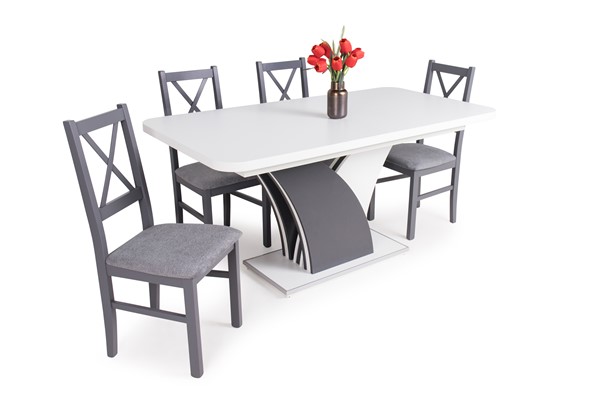 Enzo asztal Luna székkel - 4 személyes étkezőgarnitúra