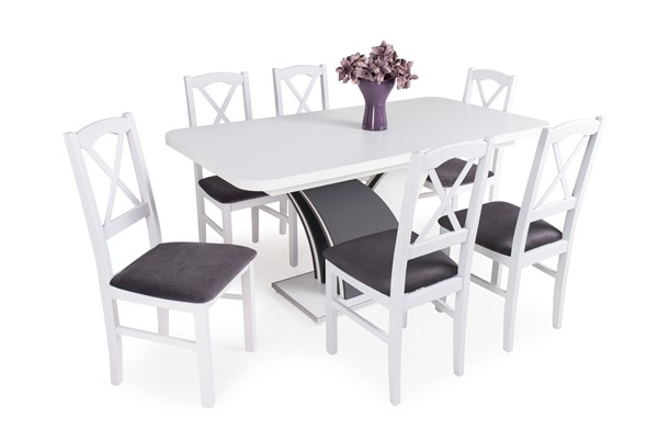 Enzo asztal Niló székkel - 6 személyes étkezőgarnitúra