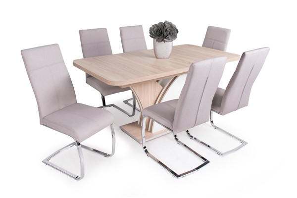 Enzo asztal Molly székkel - 6 személyes étkezőgarnitúra