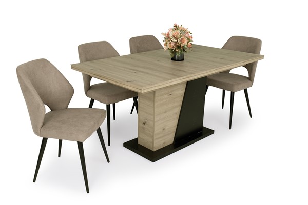 Norton asztal Aspen székkel - 4 személyes étkezőgarnitúra 