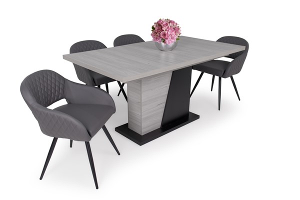 Norton asztal Cristal székkel - 4 személyes étkezőgarnitúra 