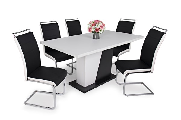 Norton asztal Száva székkel - 5 személyes étkezőgarnitúra 