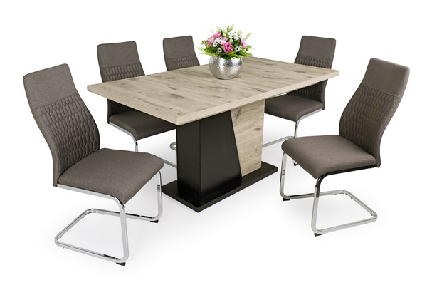 Norton asztal Levante székkel - 5 személyes étkezőgarnitúra 