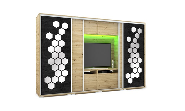 Honey TV-s tolóajtós gardróbszekrény  318 cm
