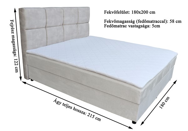 Szabrina kontinentális boxspring ágy 